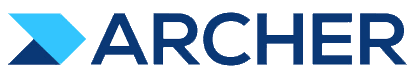 Archer logo: blue left-pointing chevron and the word ARCHER in dark blue text