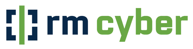 RM+Cyber+800+x+450 Logo for rmcyber: blue 'rm' with bracket elements, followed by green 'cyber' text on a black background.