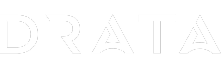 Drata logo in white letters on a black background