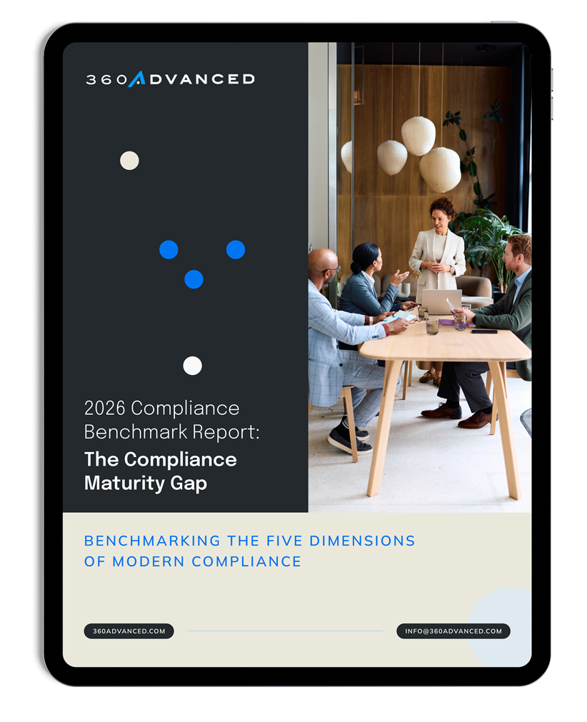 Tablet mockup of Compliance Maturity Gap report